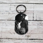 Father's Day Custom Photo Keychain Commemorative The Day You Became My Daddy Stainless Steel Keyring Personalized Gift For Daddy