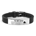 Father's Day Gifts Inspirational Quote Bracelets Wristband Stainless Steel Family Bracelets Adjustable Bracelet for Father
