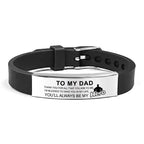 Father's Day Gifts Inspirational Quote Bracelets Wristband Stainless Steel Family Bracelets Adjustable Bracelet for Father