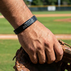 Father's Day Gifts Inspirational Quote Bracelets Stainless Steel Wristband Family Bracelets Adjustable Bracelet for Father