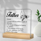 Father Gifts From Daughter Son, Gifts for Dad Birthday Father's Day, Father Definition Clear Acrylic Desk Decorative Sign