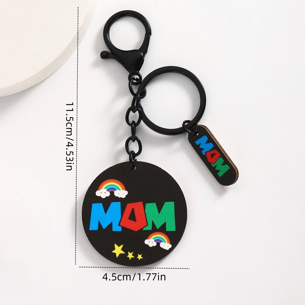 1Pc Mom And Super Daddy Keychain - Heartfelt Mother's Day And Fathers Day Gift from Daughter Son