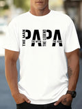 Summer Men's Father's Day Exclusive Fashion Short-sleeved Shirt with The "Dad" Theme Slogan 100% Cotton Comfortable and Casual