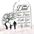 Dad Gifts From Daughter Heart Acrylic Plaque Fathers Day Gift Dad Birthday Gift