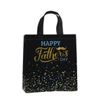 12Pcs Father's Day Theme Non Woven Gift Packing Bag Tie Best Dad Candy Cookie Tote Bag for Father Day Birthday Party Decoration