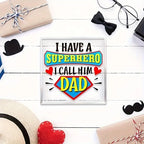 1pc, Father's Day Keepsake Gift For Dad, I Have A Hero, I Call Him Dad, Gifts For Dad From Son Daughter, Gift For Dad Grandpa