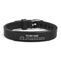 Father's Day Gifts Inspirational Quote Bracelets Stainless Steel Wristband Family Bracelets Adjustable Bracelet for Father