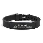 Father's Day Gifts Inspirational Quote Bracelets Stainless Steel Wristband Family Bracelets Adjustable Bracelet for Father