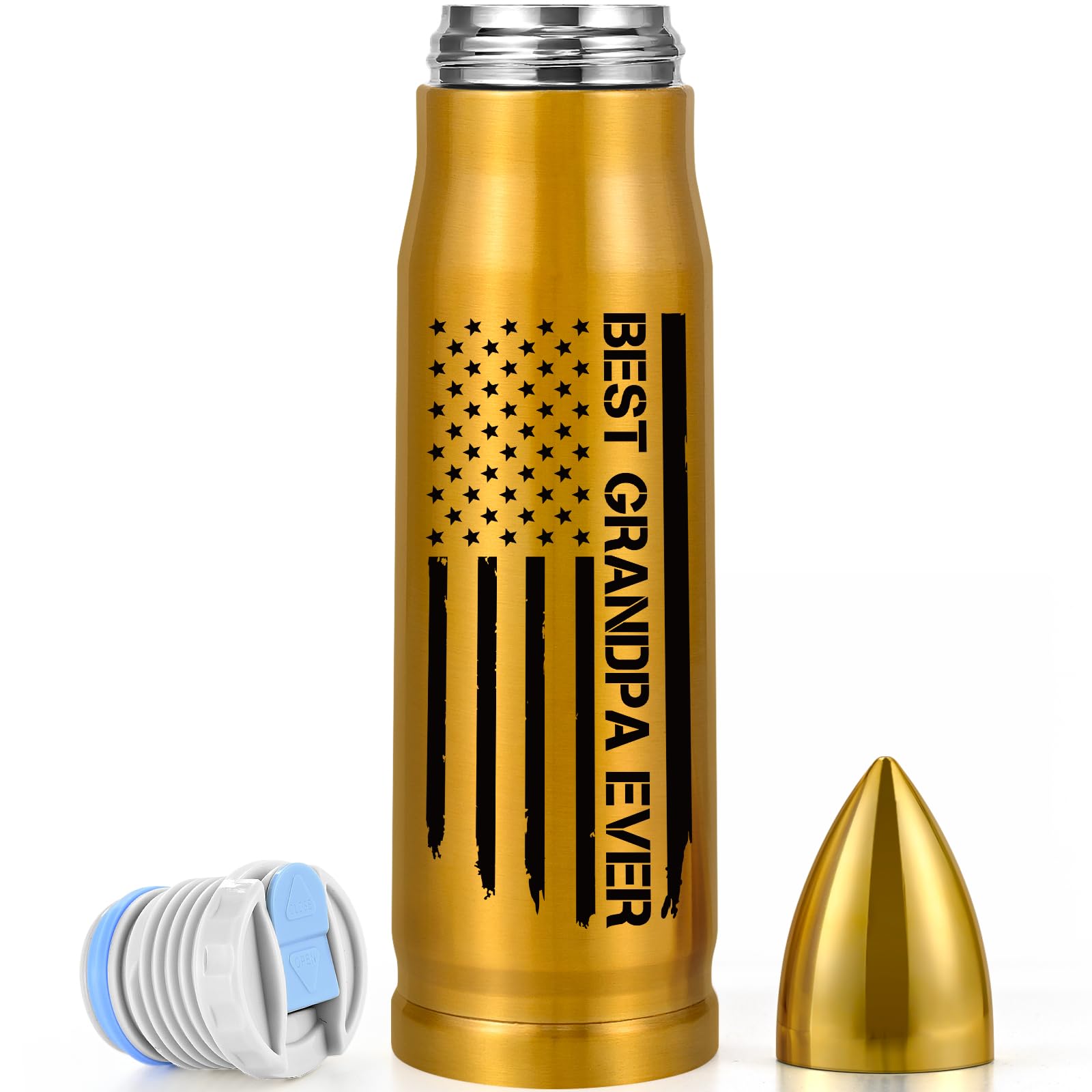 Lifecapido Grandpa Gifts Grandpa Gifts for Fathers Day Best Grandpa Gifts 17oz Bullet Tumbler Fathers Day for Grandpa Cool Fathers Day Birthday Christmas Gifts for Grandpa Grandfather